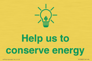 Help us to conserve energy 